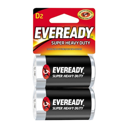 Eveready Energizer General Purpose Battery - For Multipurpose - D - 2, PK2 1250SW-2